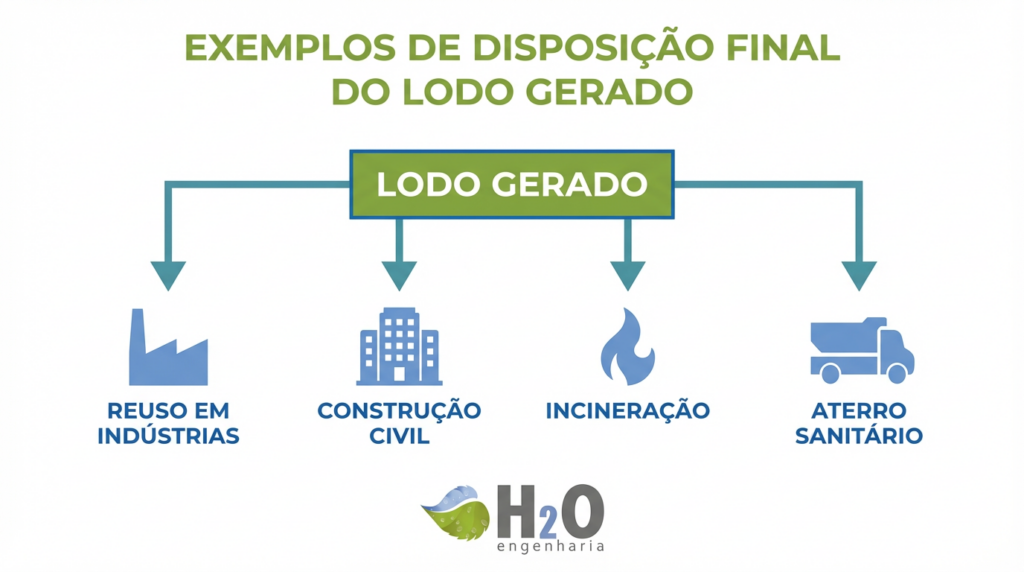 figura 1 possibilidades de disposição final do lodo.