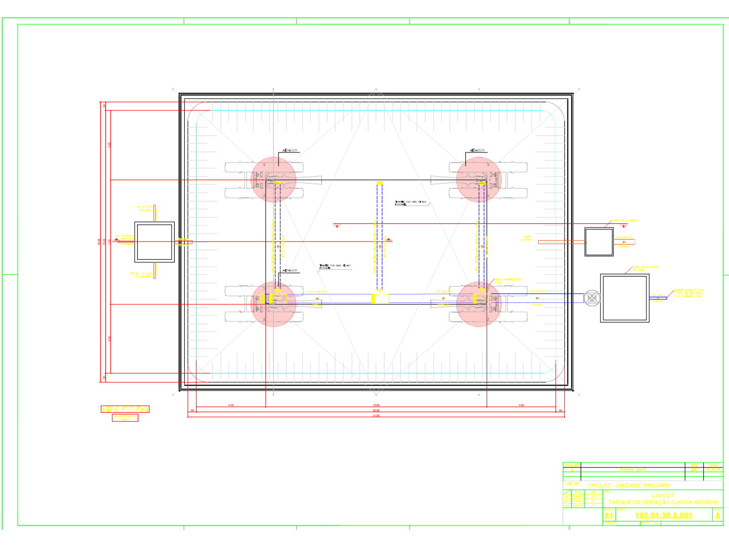 figura 1 – projeto da nova lagoa aerada desenvolvido pela h2o engenharia.
